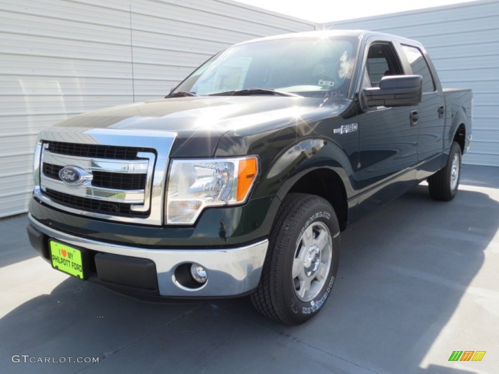 2013 F150 XLT SuperCrew - Green Gem Metallic / Steel Gray photo #6