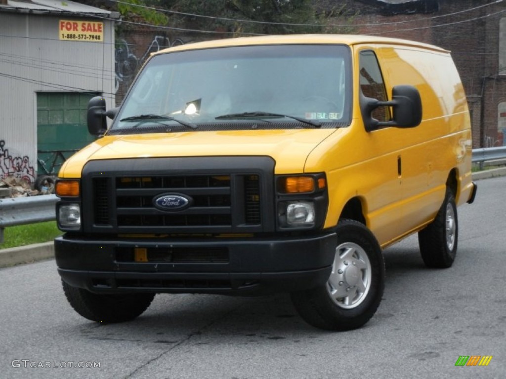 2009 E Series Van E250 Super Duty Cargo - School Bus Yellow / Medium Flint photo #2