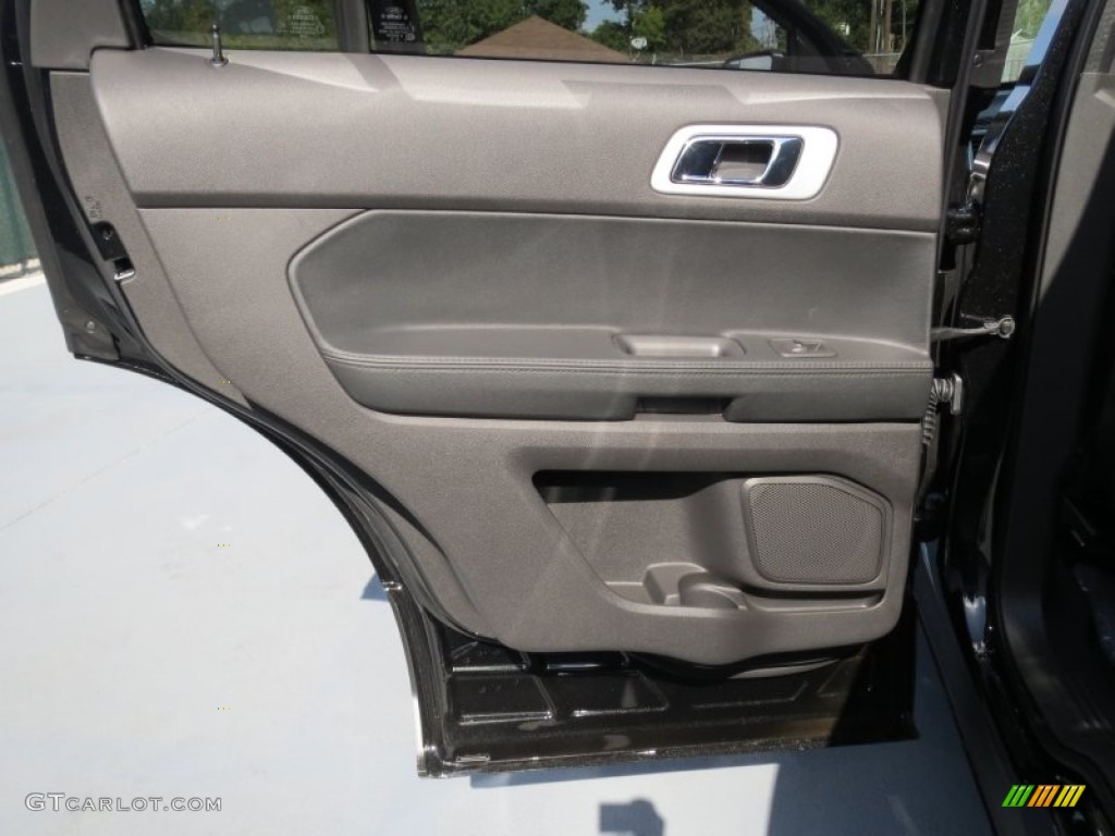 2013 Ford Explorer Sport 4WD Charcoal Black Door Panel Photo #72744552