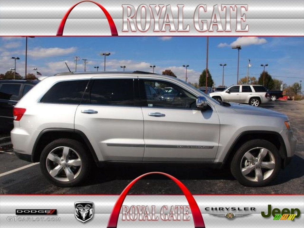 2012 Grand Cherokee Overland 4x4 - Bright Silver Metallic / Black photo #1