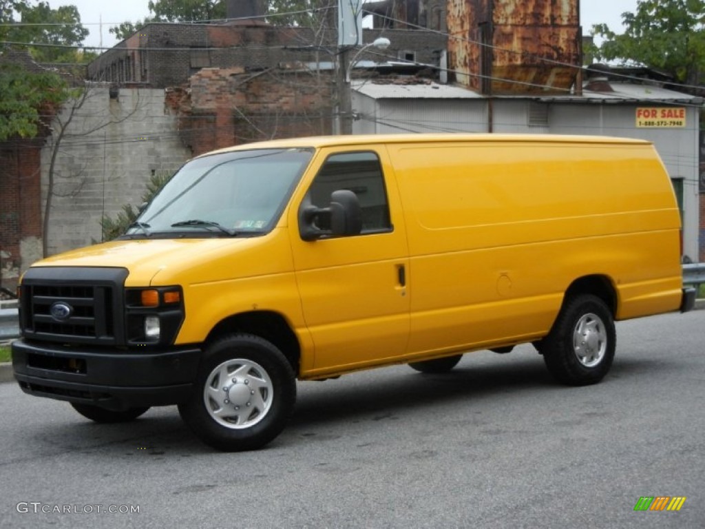 2009 E Series Van E250 Super Duty Cargo - School Bus Yellow / Medium Flint photo #61