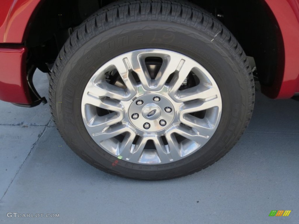 2013 F150 Platinum SuperCrew - Ruby Red Metallic / Platinum Unique Black Leather photo #10