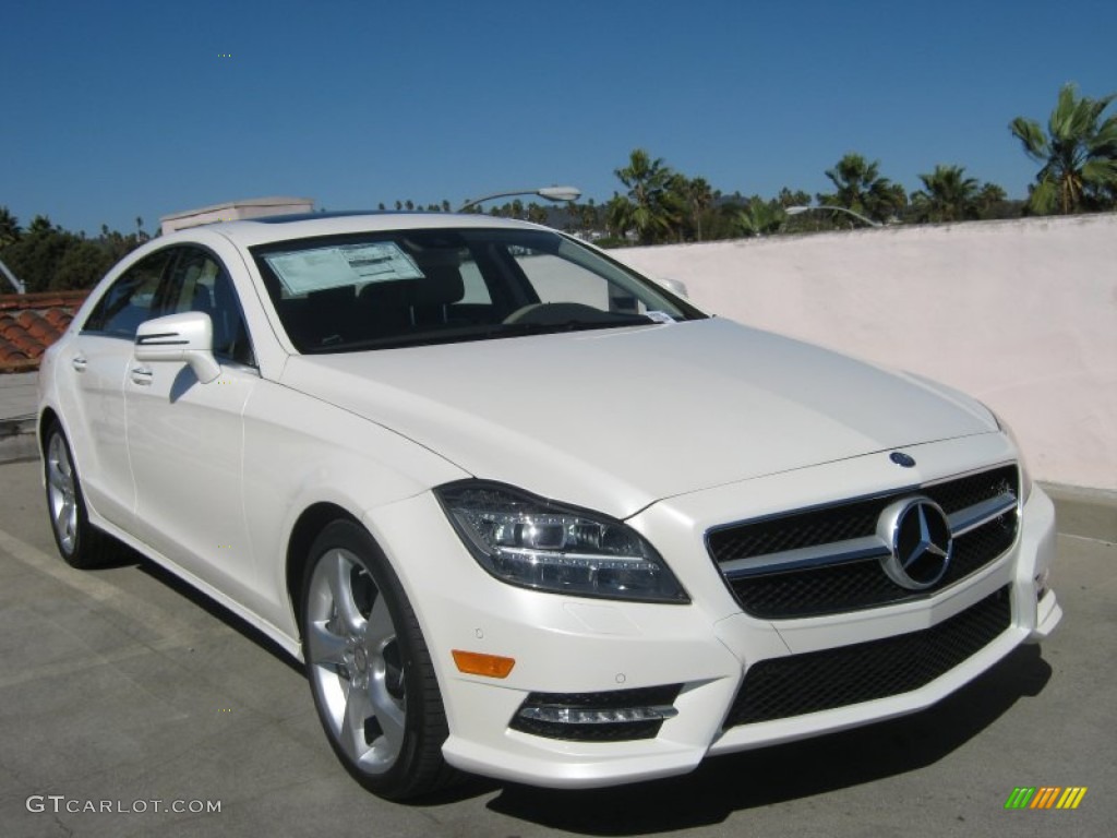 2013 CLS 550 Coupe - Diamond White Metallic / Almond/Mocha photo #1