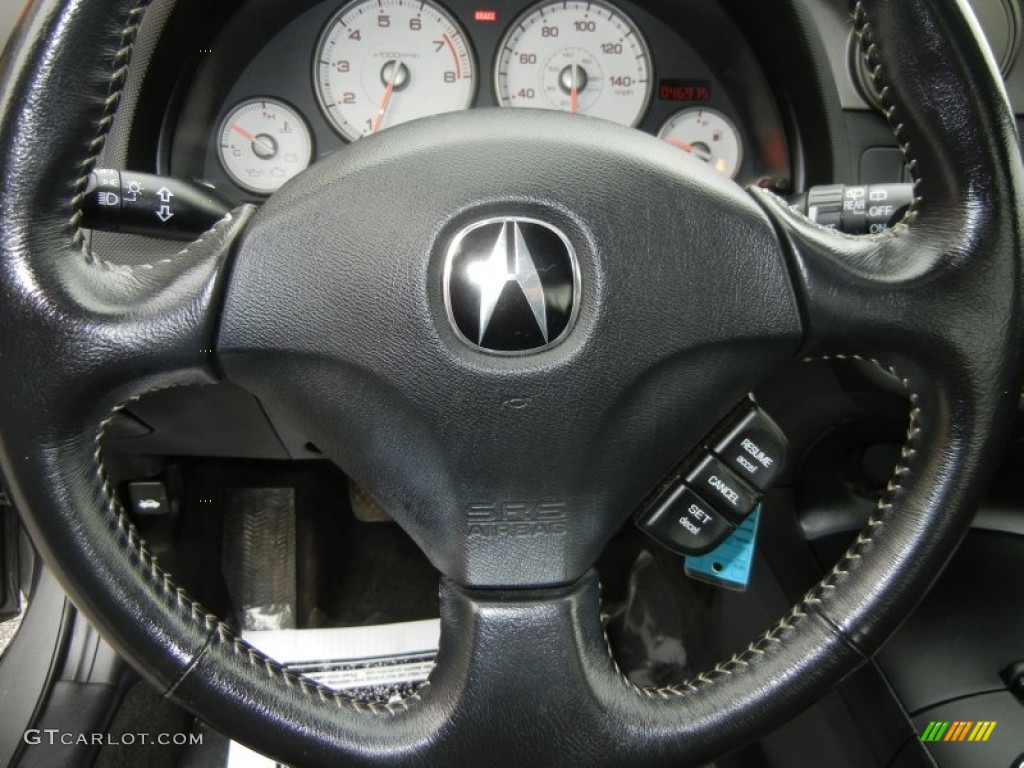 2006 Acura RSX Sports Coupe Ebony Steering Wheel Photo #72748076