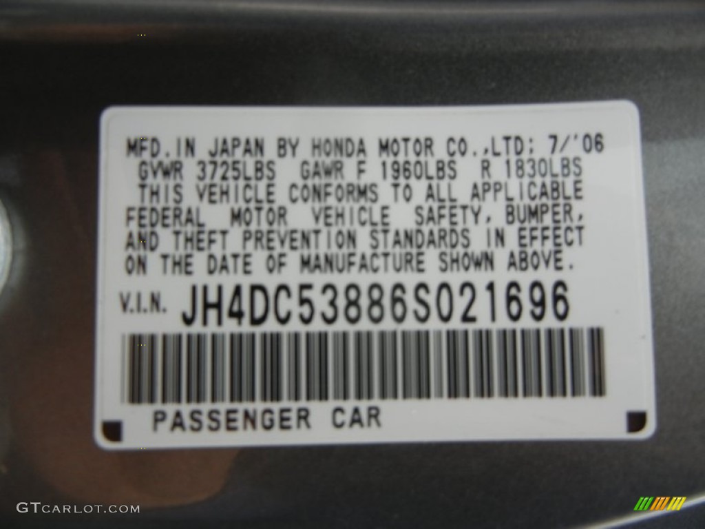 2006 RSX Sports Coupe - Magnesium Metallic / Ebony photo #18