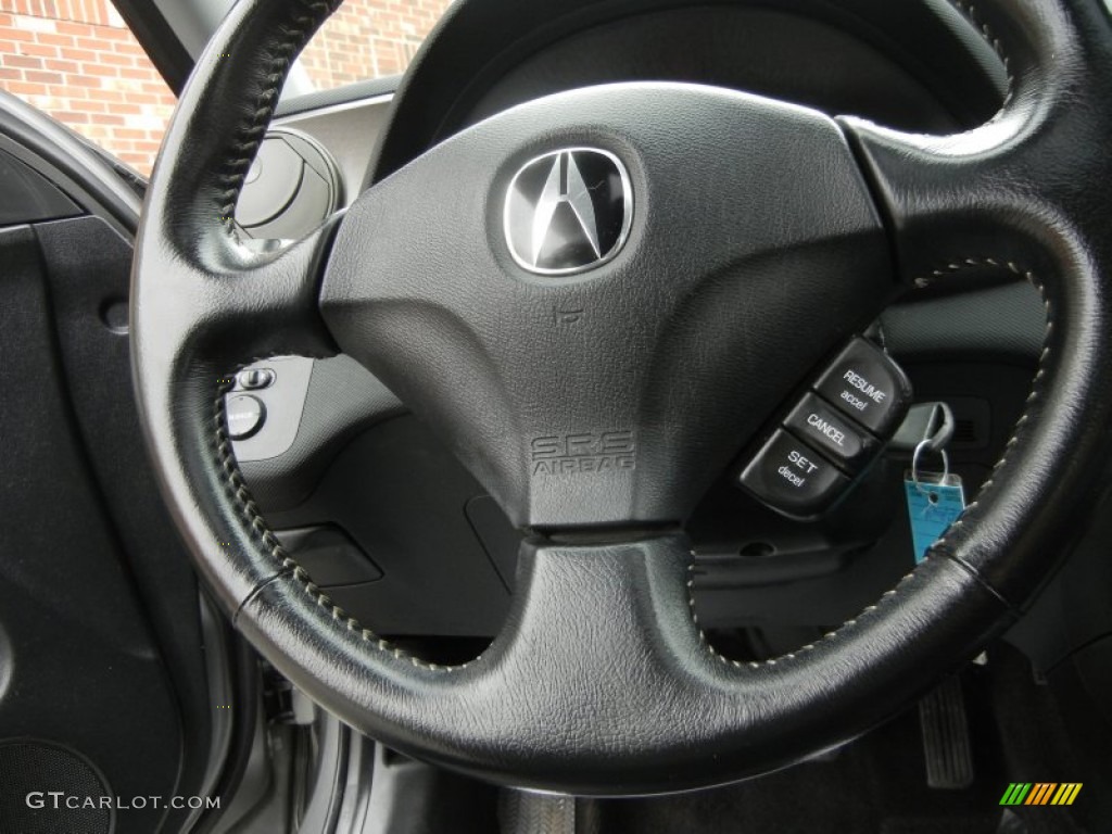 2006 Acura RSX Sports Coupe Ebony Steering Wheel Photo #72748780