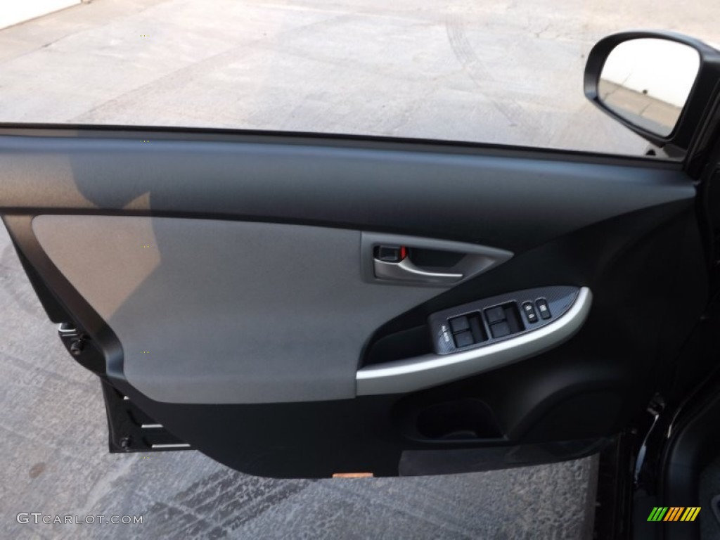 2012 Toyota Prius 3rd Gen Three Hybrid Dark Gray Door Panel Photo #72749246