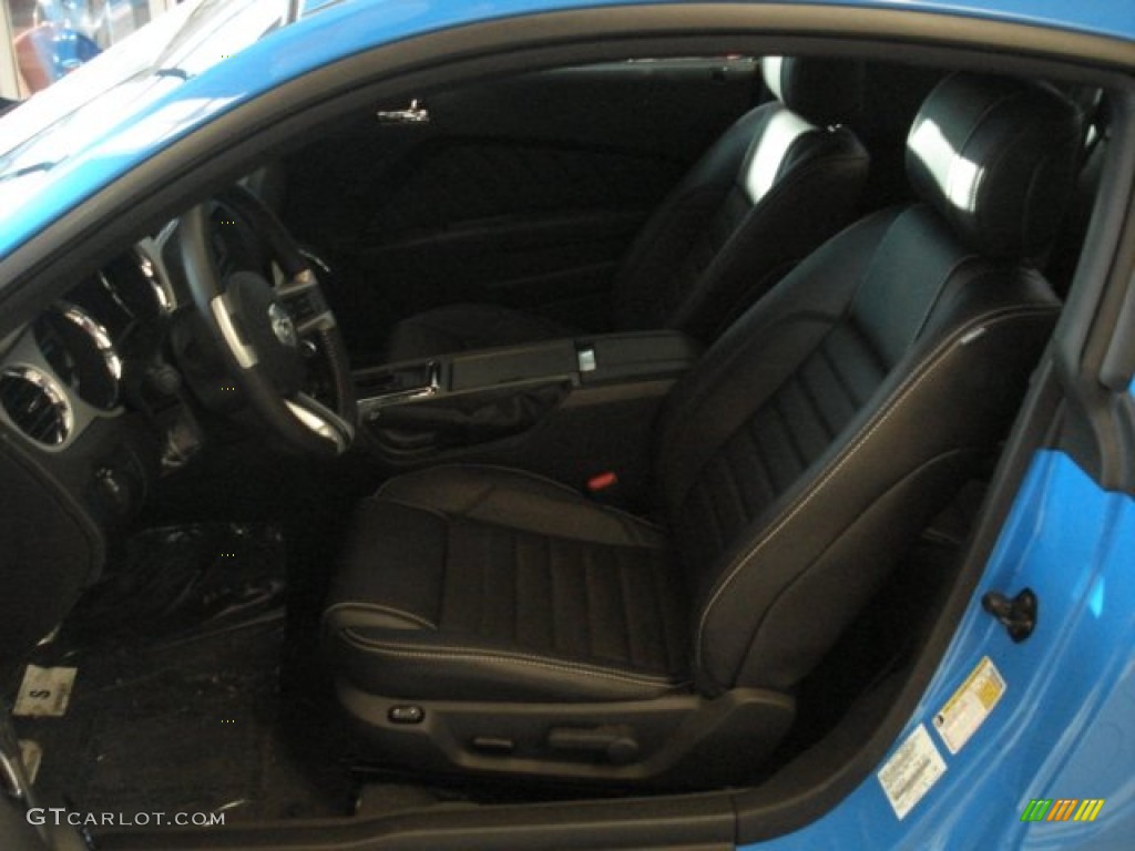 2013 Mustang V6 Premium Coupe - Grabber Blue / Charcoal Black photo #9