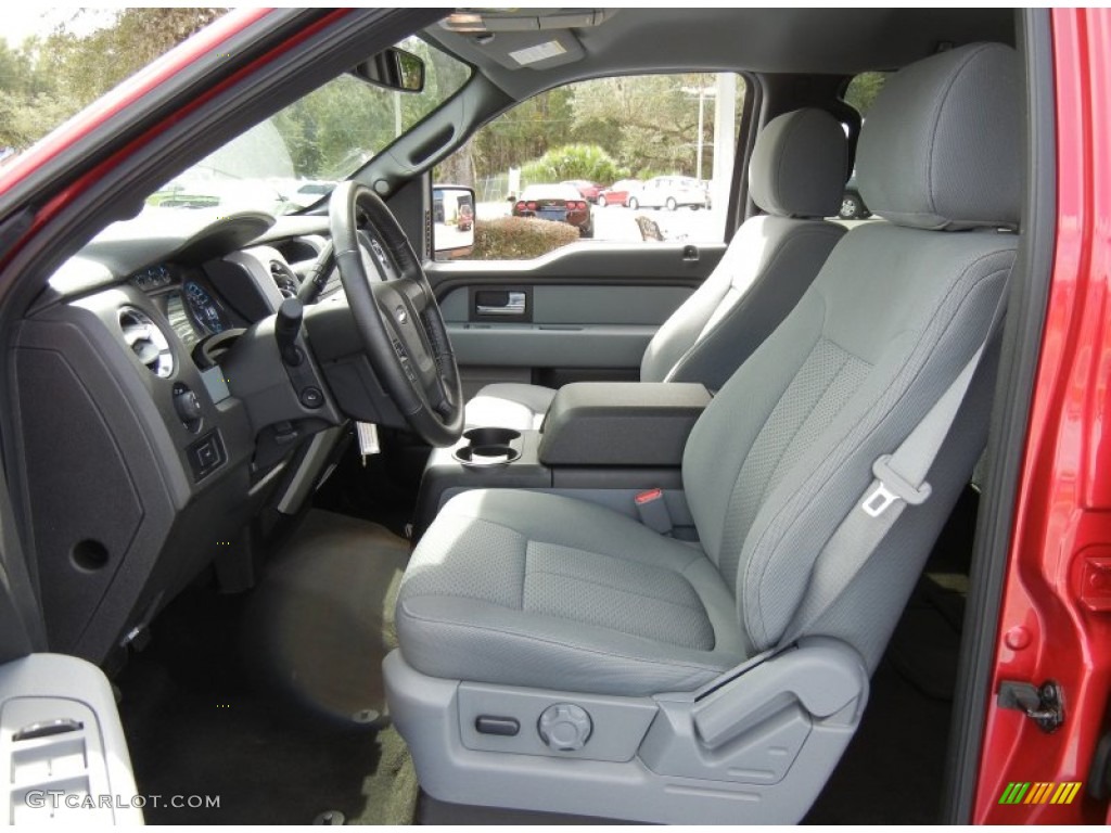 Steel Gray Interior 2012 Ford F150 XLT SuperCrew Photo #72754127