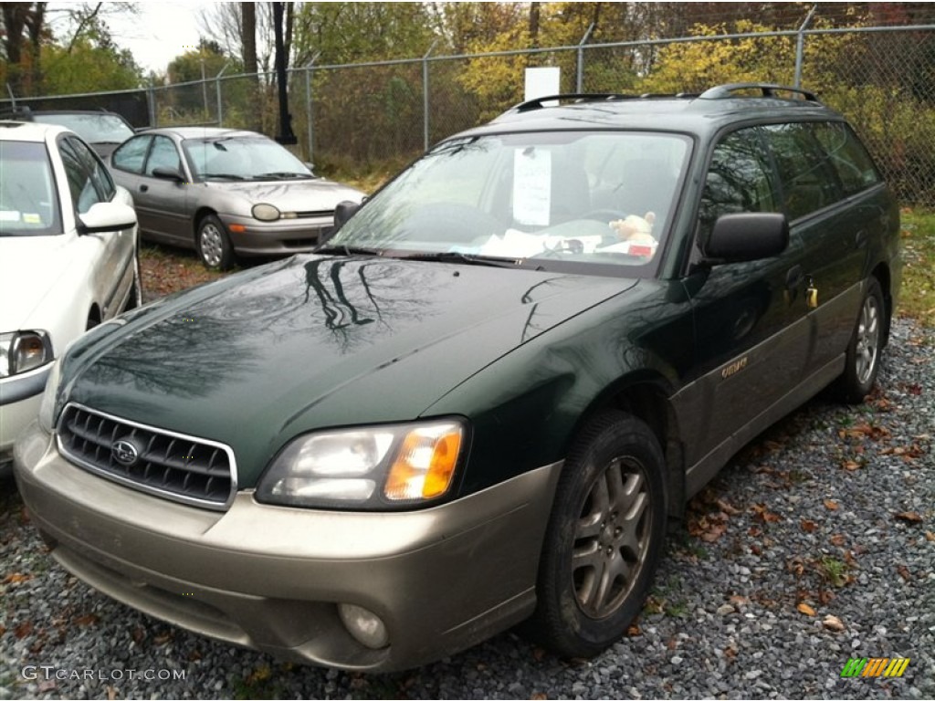 2003 Outback Wagon - Timberline Green Pearl / Beige photo #1