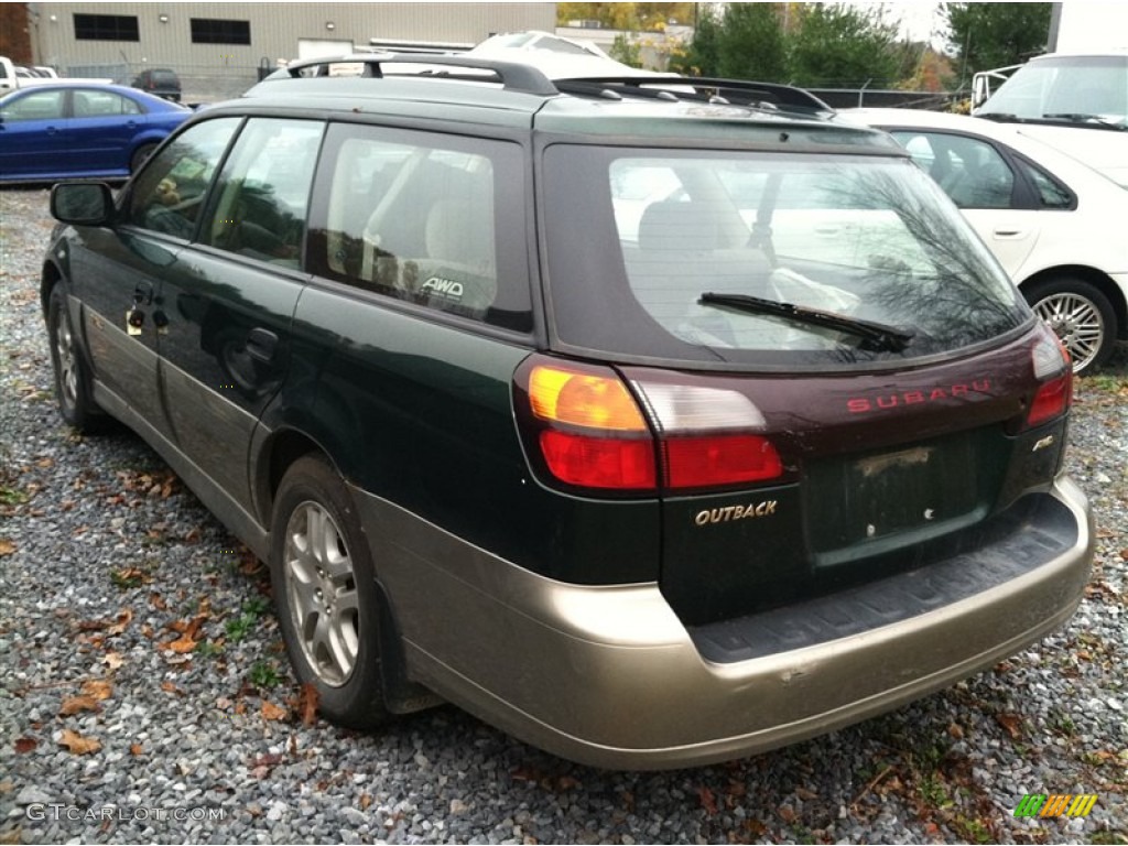 2003 Outback Wagon - Timberline Green Pearl / Beige photo #2