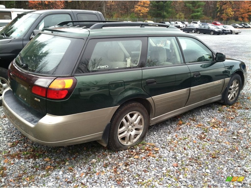 2003 Outback Wagon - Timberline Green Pearl / Beige photo #3