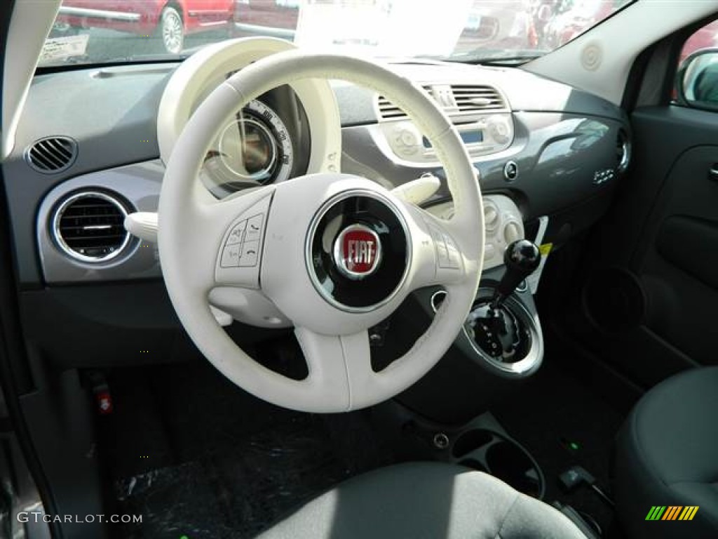 2012 Fiat 500 Pop Tessuto Grigio/Avorio (Grey/Ivory) Dashboard Photo #72755846