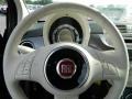 2012 Fiat 500 Tessuto Grigio/Avorio (Grey/Ivory) Interior Steering Wheel Photo