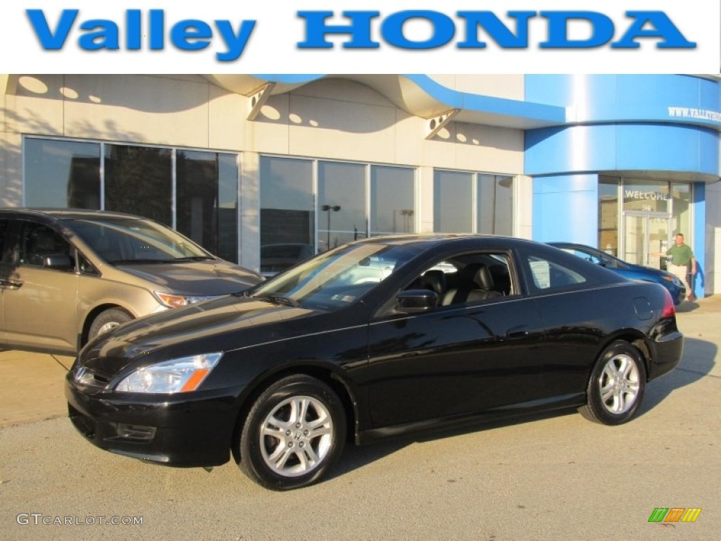 2007 Accord EX-L Coupe - Nighthawk Black Pearl / Black photo #1