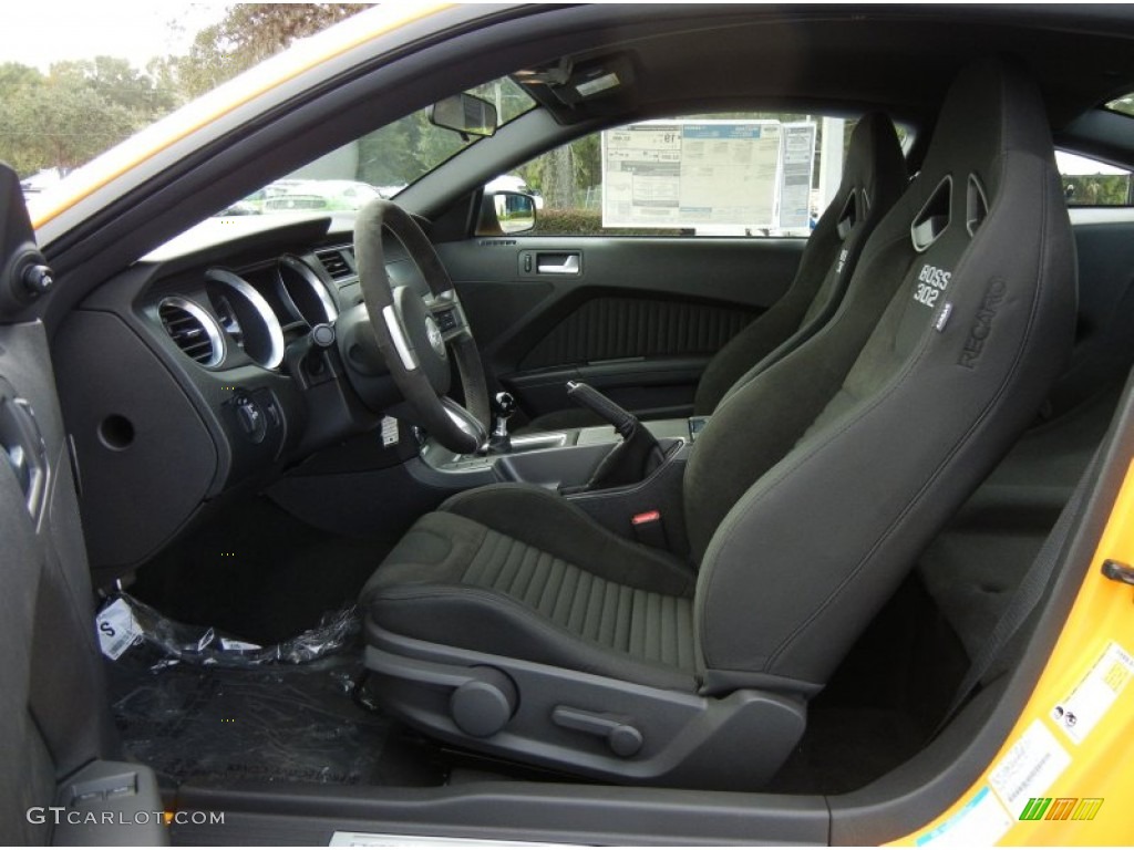 Charcoal Black Recaro Sport Seats Interior 2013 Ford Mustang