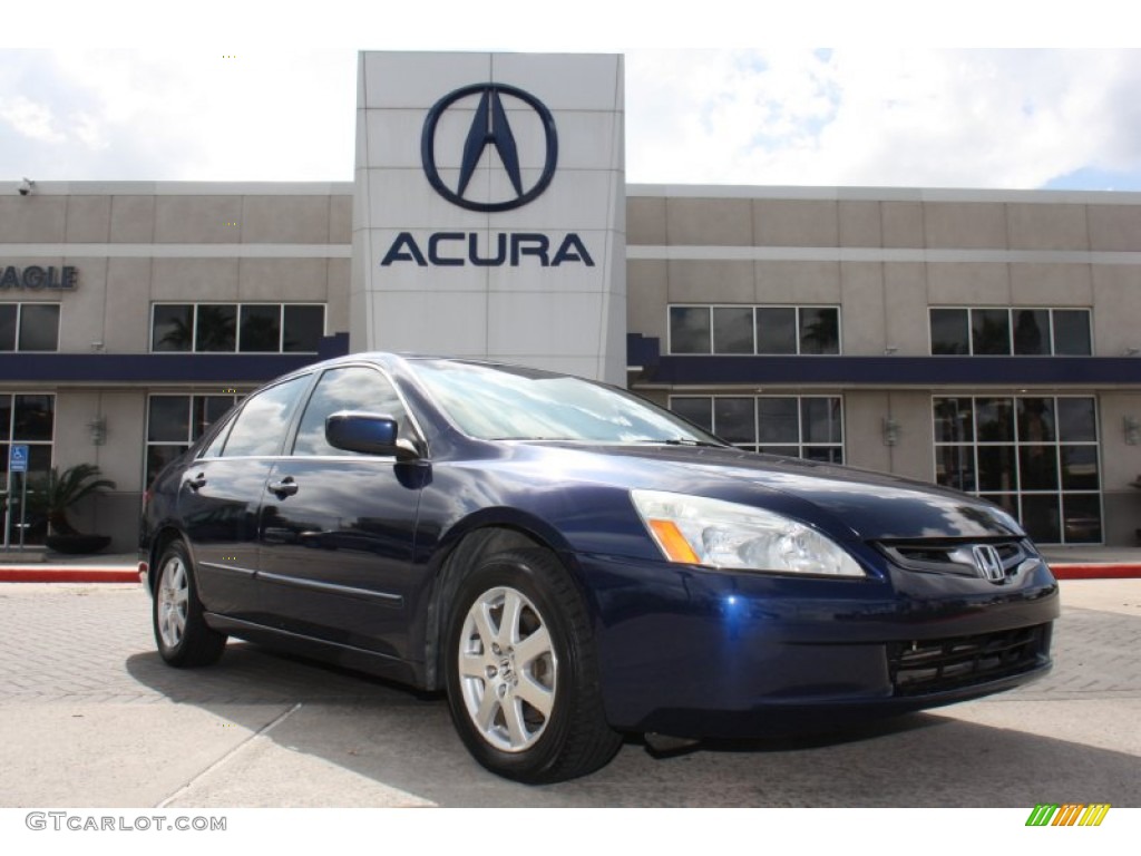 2005 Accord EX-L V6 Sedan - Eternal Blue Pearl / Gray photo #1