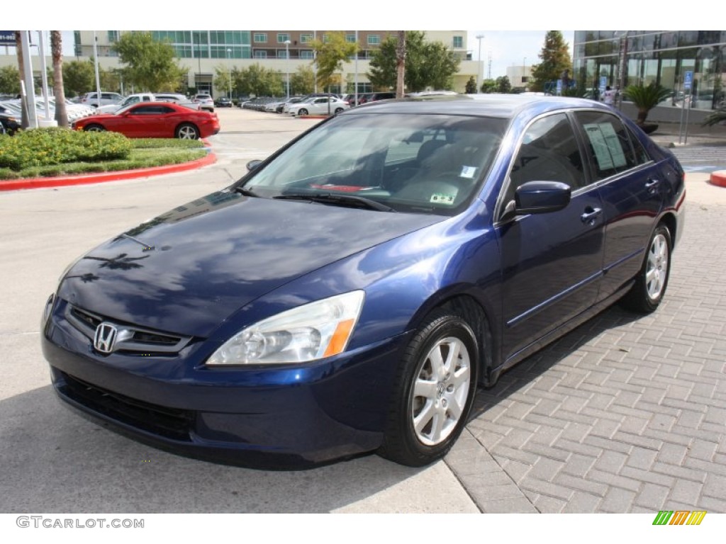 2005 Accord EX-L V6 Sedan - Eternal Blue Pearl / Gray photo #2