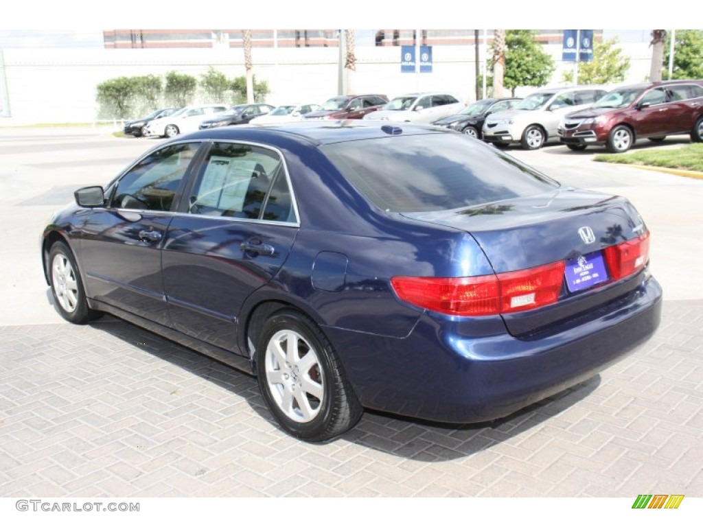 2005 Accord EX-L V6 Sedan - Eternal Blue Pearl / Gray photo #7