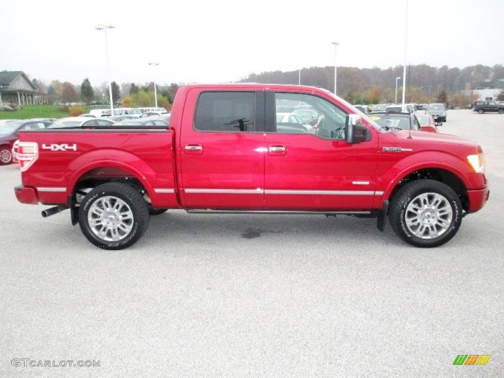 Red Candy Metallic 2011 Ford F150 Platinum SuperCrew 4x4 Exterior Photo #72757715