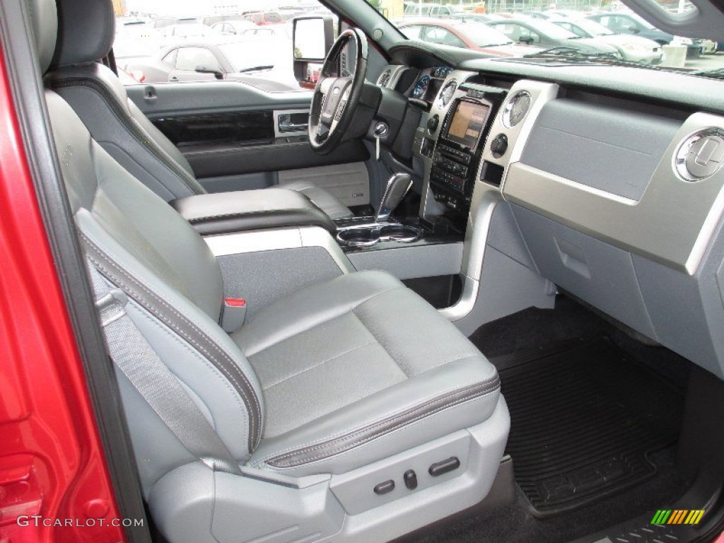 Steel Gray/Black Interior 2011 Ford F150 Platinum SuperCrew 4x4 Photo #72757784