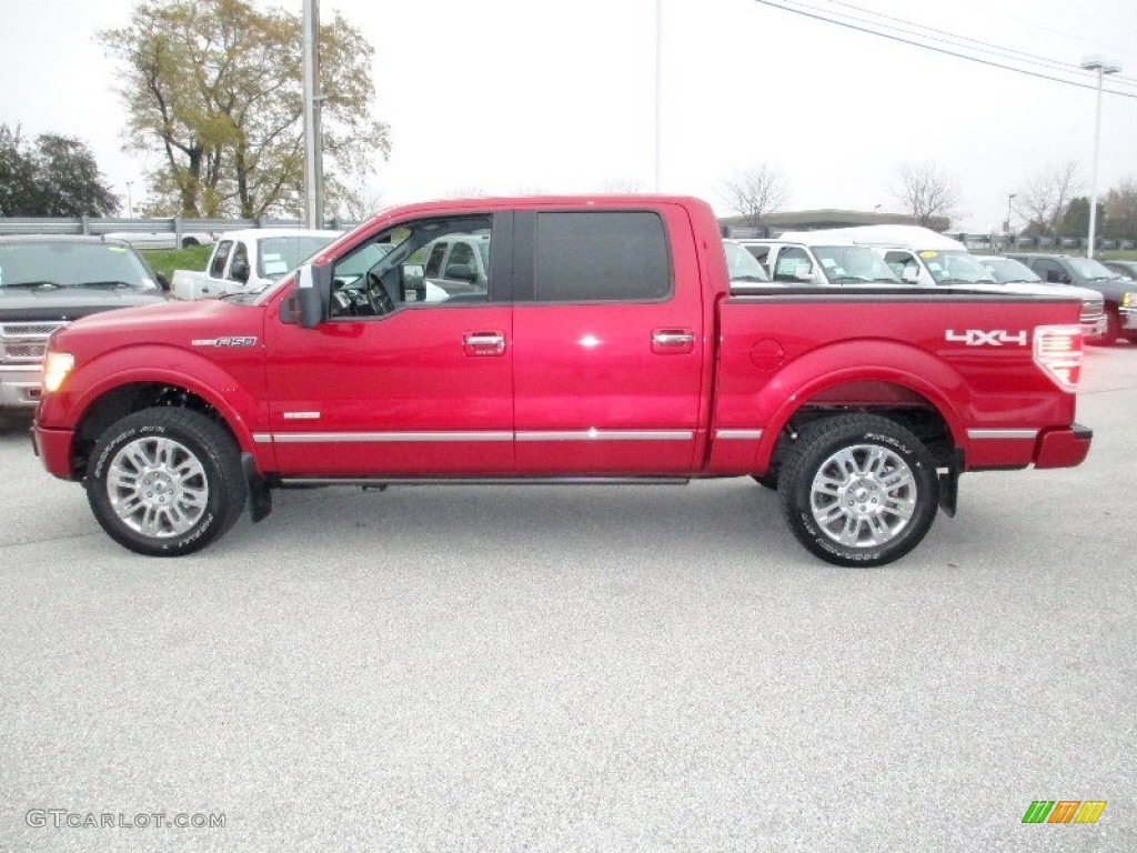 Red Candy Metallic 2011 Ford F150 Platinum SuperCrew 4x4 Exterior Photo #72757850