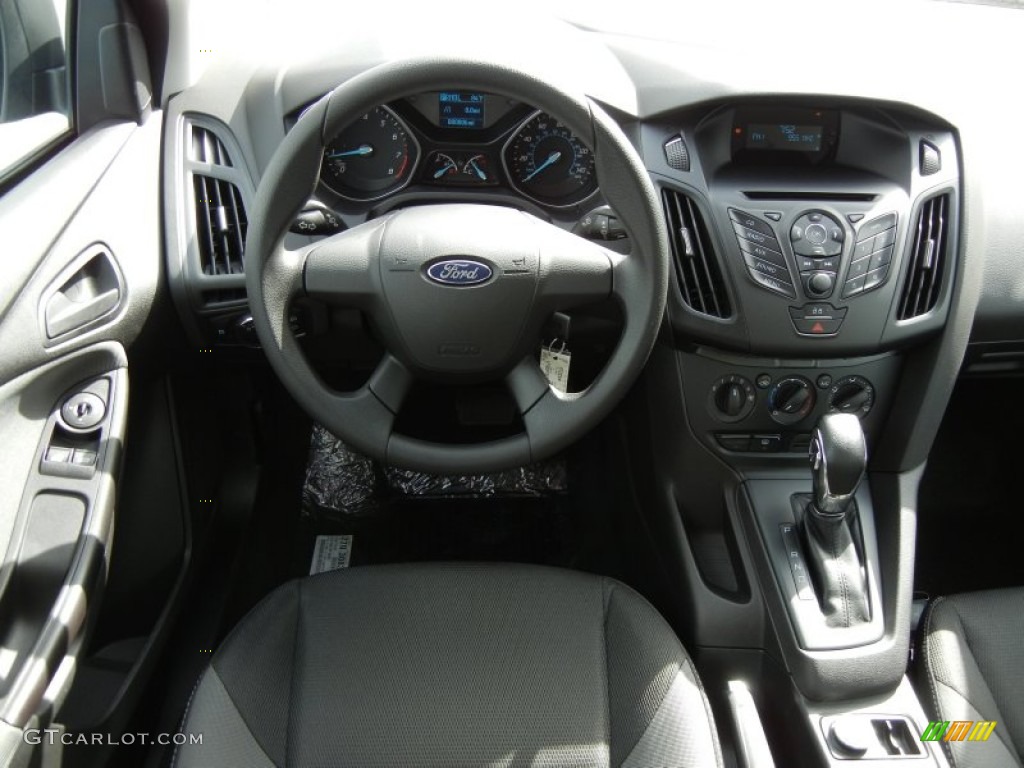 2013 Ford Focus S Sedan Charcoal Black Dashboard Photo #72757983