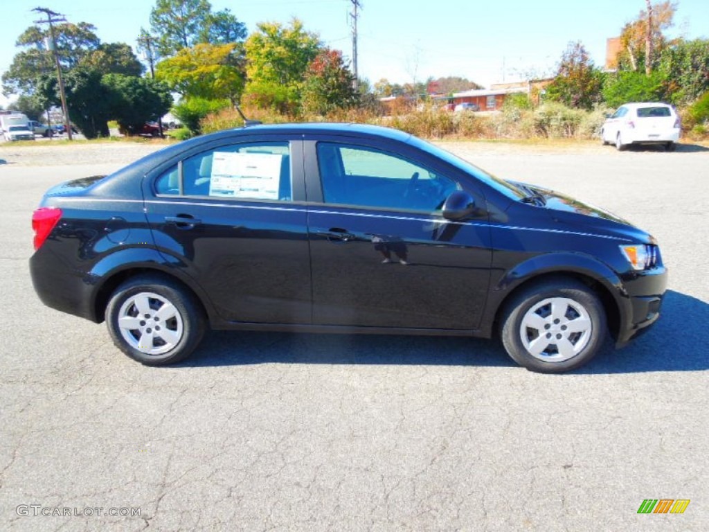 Black Granite Metallic 2013 Chevrolet Sonic LS Sedan Exterior Photo #72759299