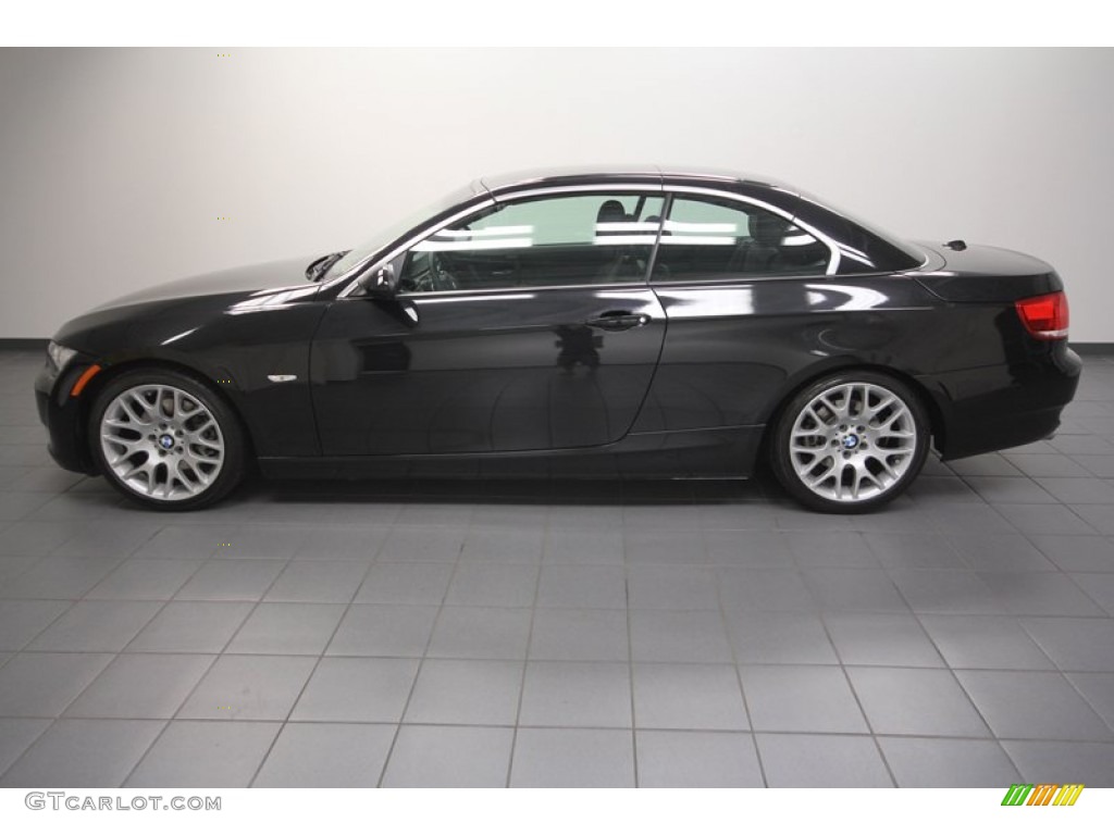 2009 3 Series 328i Convertible - Black Sapphire Metallic / Black photo #2