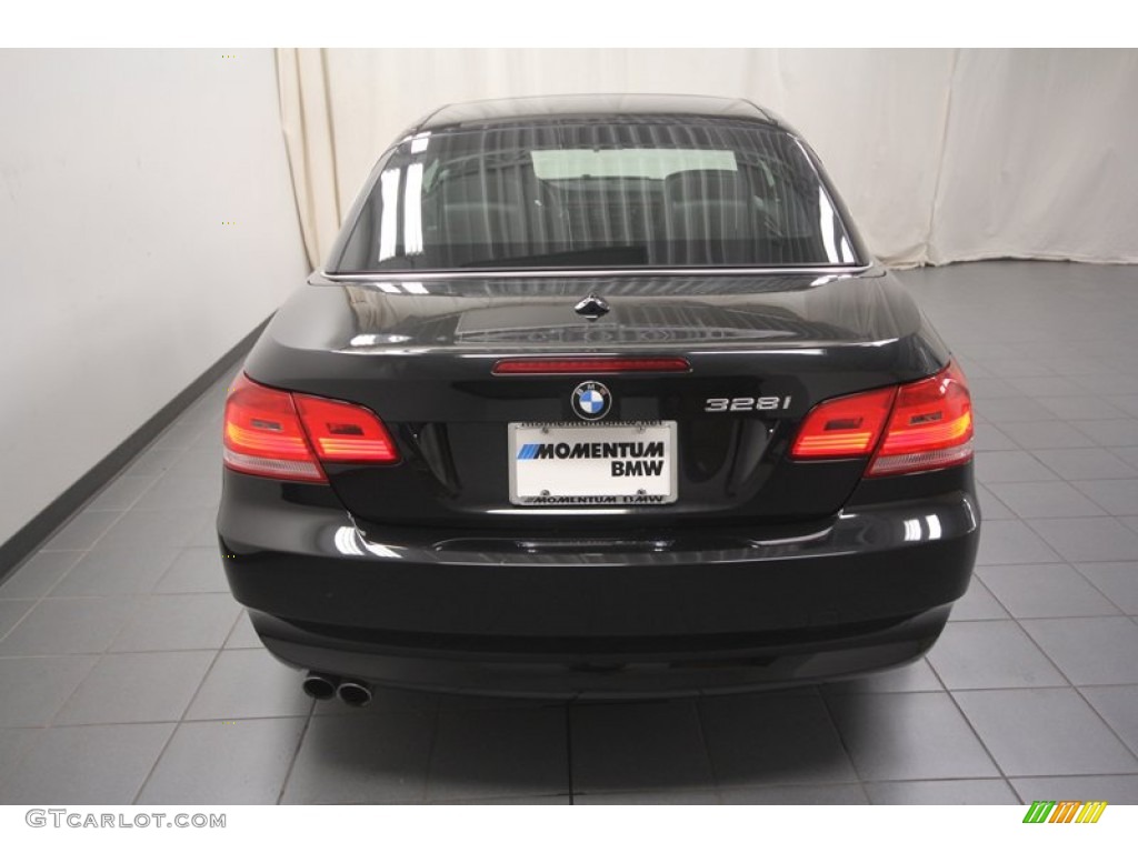 2009 3 Series 328i Convertible - Black Sapphire Metallic / Black photo #12