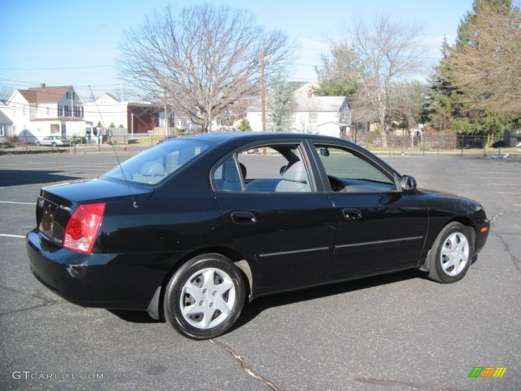 2006 Elantra Limited Sedan - Ebony Black / Gray photo #8