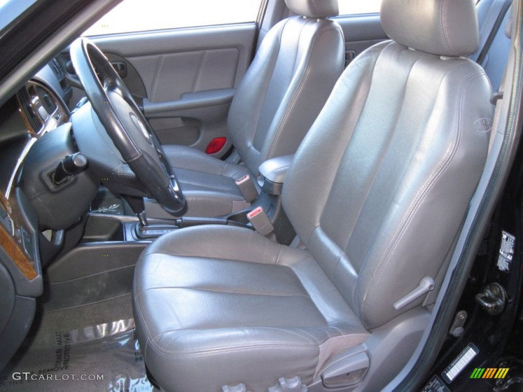 2006 Elantra Limited Sedan - Ebony Black / Gray photo #13