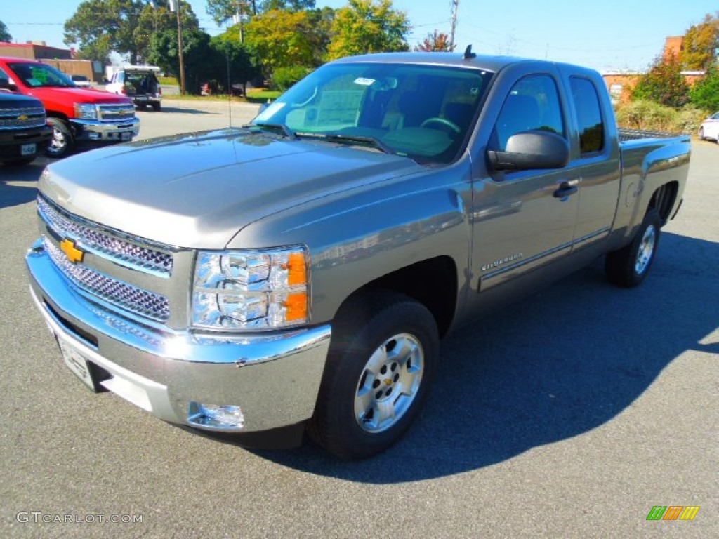 2013 Silverado 1500 LT Extended Cab - Graystone Metallic / Ebony photo #2