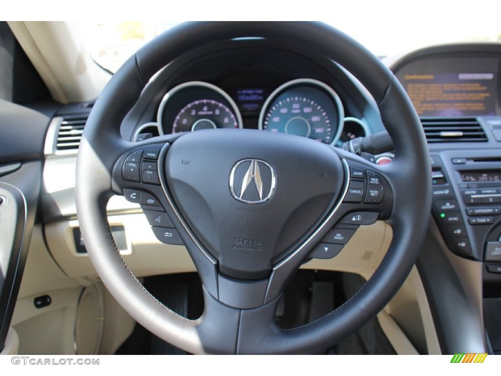 2013 Acura TL Technology Parchment Steering Wheel Photo #72764228