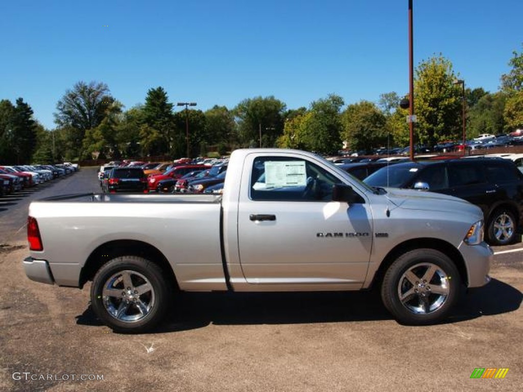 2012 Ram 1500 Express Regular Cab 4x4 - Bright Silver Metallic / Dark Slate Gray/Medium Graystone photo #1