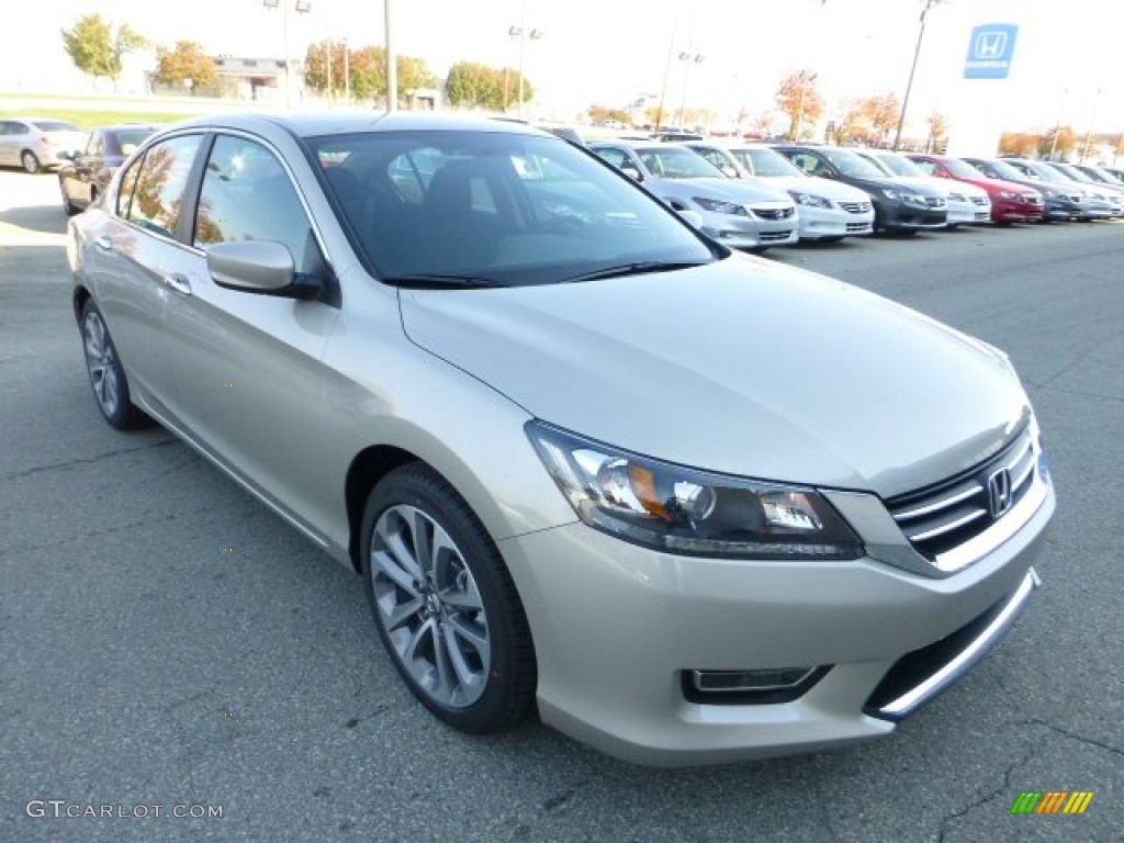 2013 Accord Sport Sedan - Champagne Frost Pearl / Black photo #6