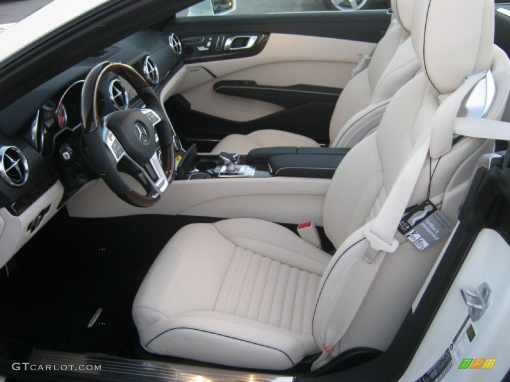 Porcelain/Black Interior 2013 Mercedes-Benz SL 550 Roadster Photo #72767031