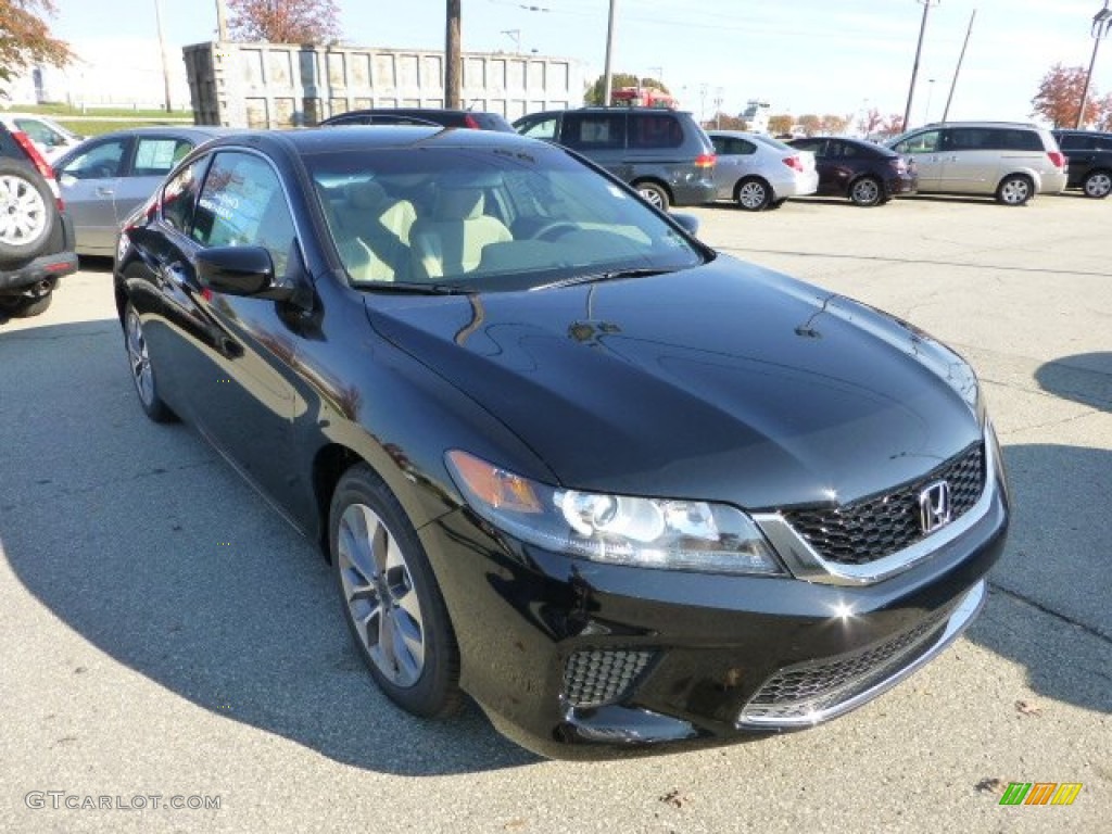 2013 Accord LX-S Coupe - Crystal Black Pearl / Black/Ivory photo #6