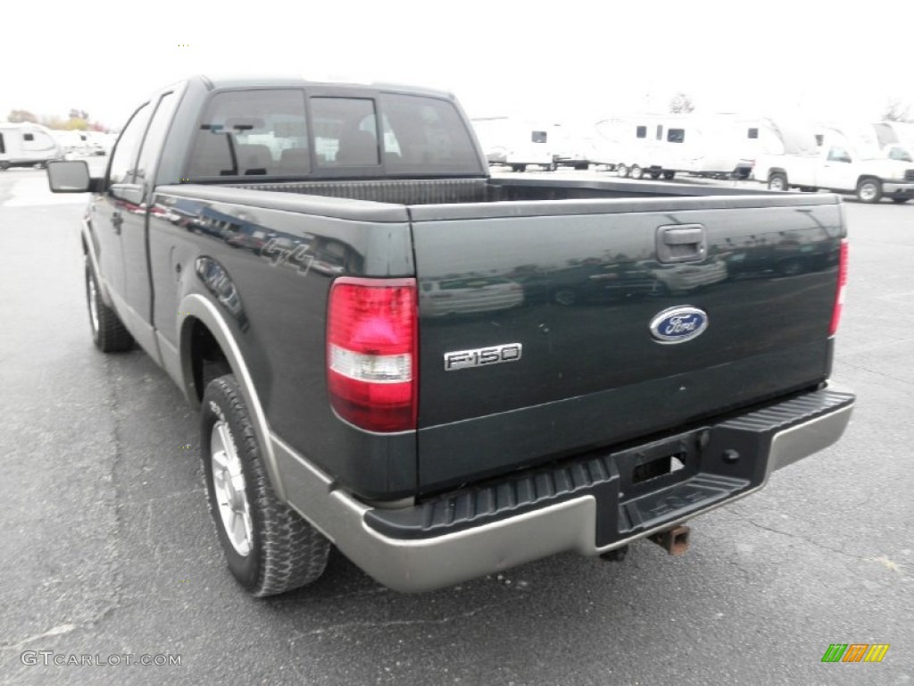 2004 F150 Lariat SuperCab 4x4 - Aspen Green Metallic / Tan photo #21