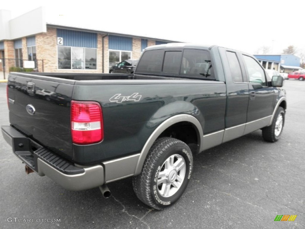 2004 F150 Lariat SuperCab 4x4 - Aspen Green Metallic / Tan photo #26