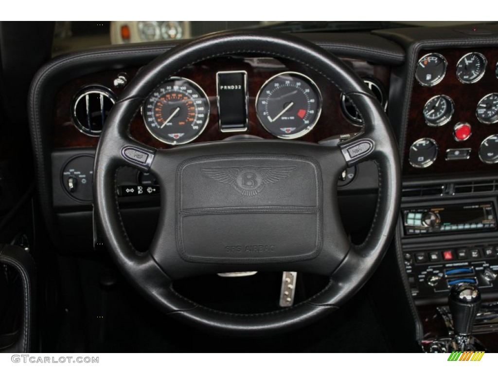 2003 Bentley Azure Mulliner Convertible Black Steering Wheel Photo #72769633