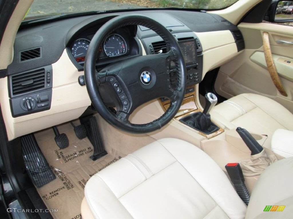 Sand Beige Interior 2005 BMW X3 3.0i Photo #72769717