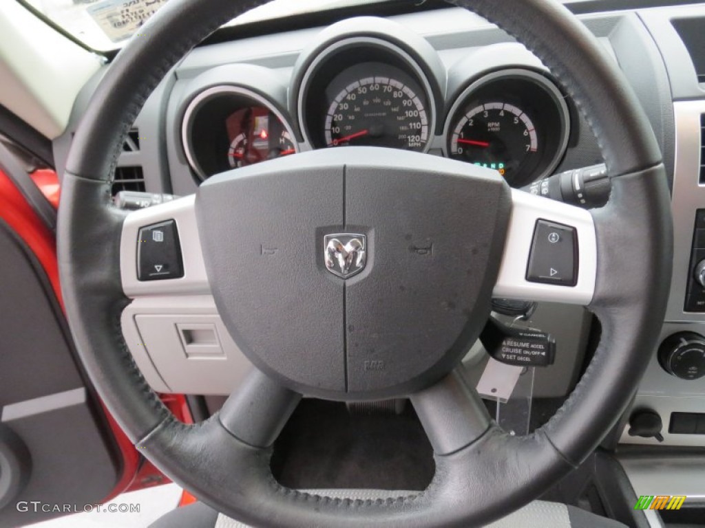 2008 Dodge Nitro SLT Dark Slate Gray/Light Slate Gray Steering Wheel Photo #72769894