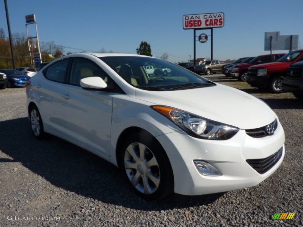 2012 Elantra Limited - Shimmering White / Beige photo #1