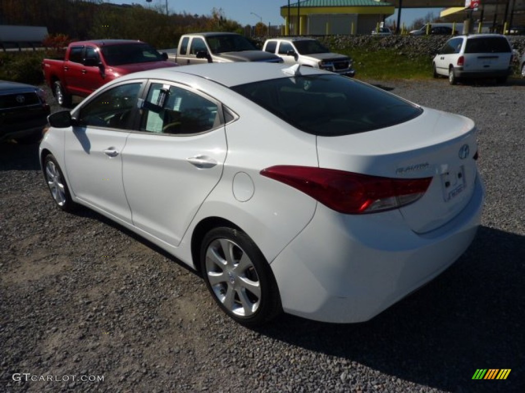 2012 Elantra Limited - Shimmering White / Beige photo #4