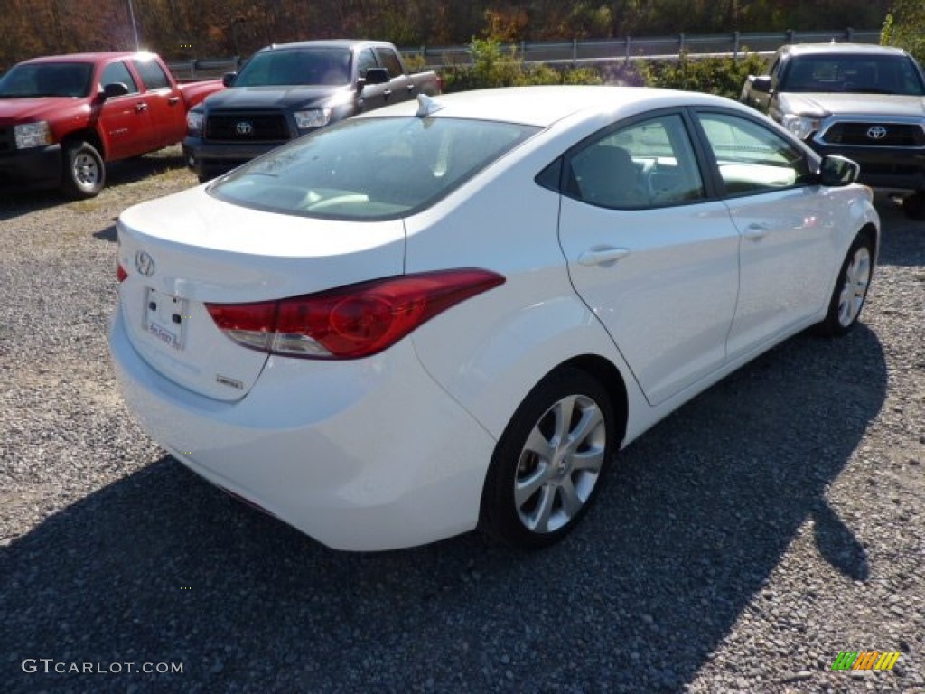 2012 Elantra Limited - Shimmering White / Beige photo #6
