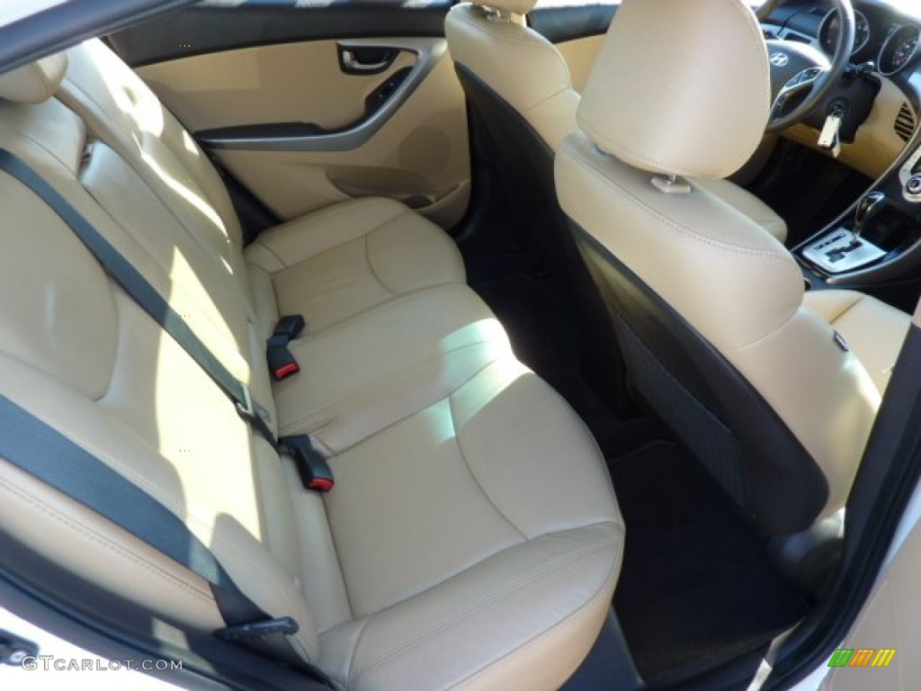 2012 Elantra Limited - Shimmering White / Beige photo #10