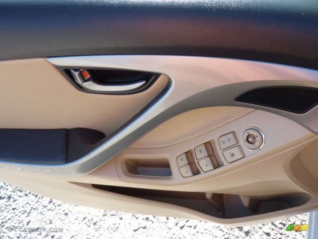 2012 Elantra Limited - Shimmering White / Beige photo #13
