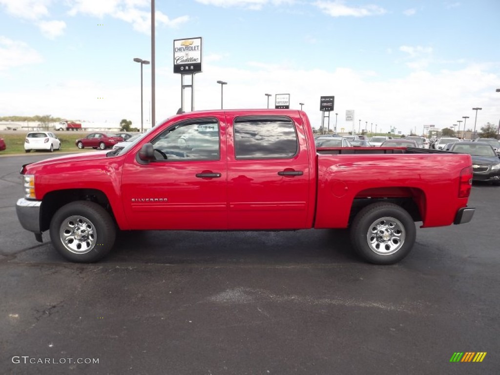 2013 Silverado 1500 LS Crew Cab - Victory Red / Dark Titanium photo #8