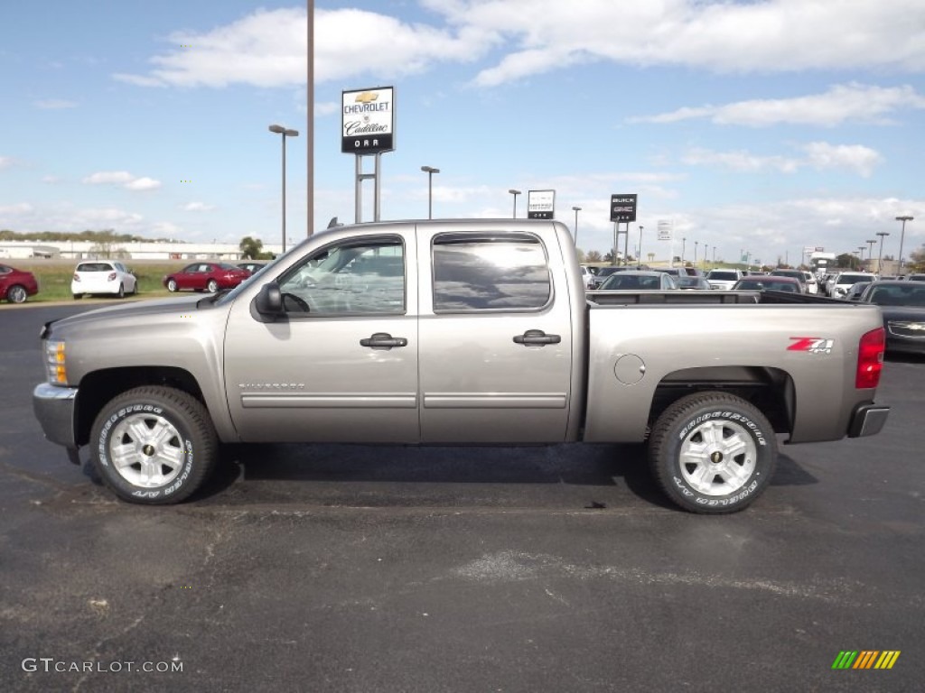 2013 Silverado 1500 LT Crew Cab 4x4 - Graystone Metallic / Light Titanium/Dark Titanium photo #8